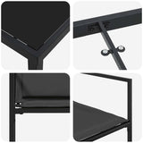 Garden Dining Set Folding Manual 5 pcs Black 160 x 80 x 73 cm