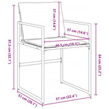 Garden Dining Set Folding Manual 5 pcs Black 160 x 80 x 73 cm