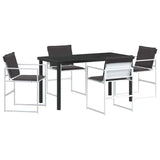 Garden Dining Set Folding Manual 5 pcs White 140 x 70 x 73 cm