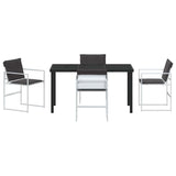 Garden Dining Set Folding Manual 5 pcs White 140 x 70 x 73 cm