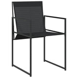 Garden Dining Set 5 pcs Black Textilene & & Powder-coated steel