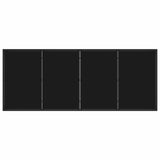 Garden Dining Set Folding 7 pcs Black Powder-Coated Steel