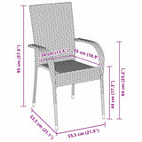 Garden Dining Set 5 pcs Brown Poly rattan