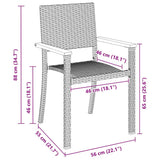 Garden Dining Set 3 pcs Black Poly rattan