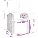 Garden Dining Set with Cushion 9 pcs Black Poly Rattan