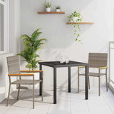 Garden Dining Set 3 pcs Grey Poly rattan