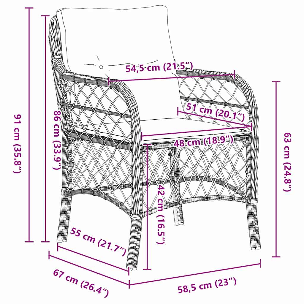 Garden Dining Set with Cushion 9 pcs Grey and Black Rattan