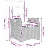 Garden Dining Set with Cushion 5 pcs Grey Poly Rattan