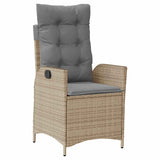 Garden Dining Set 3 pcs Beige Poly Rattan