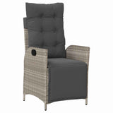 Garden Dining Set 3 pcs Light Grey Poly rattan