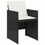 Garden Dining Set 5 pcs Black Poly Rattan