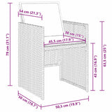 Garden Dining Set 5 pcs Black Poly Rattan