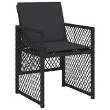 Garden Dining Set 5 pcs Black Poly Rattan