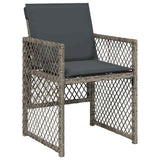 Garden Dining Set 9 pcs Grey Poly Rattan