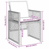 Garden Dining Set 5 pcs Light grey Poly Rattan