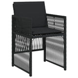 Garden Dining Set 5 pcs Black Poly rattan