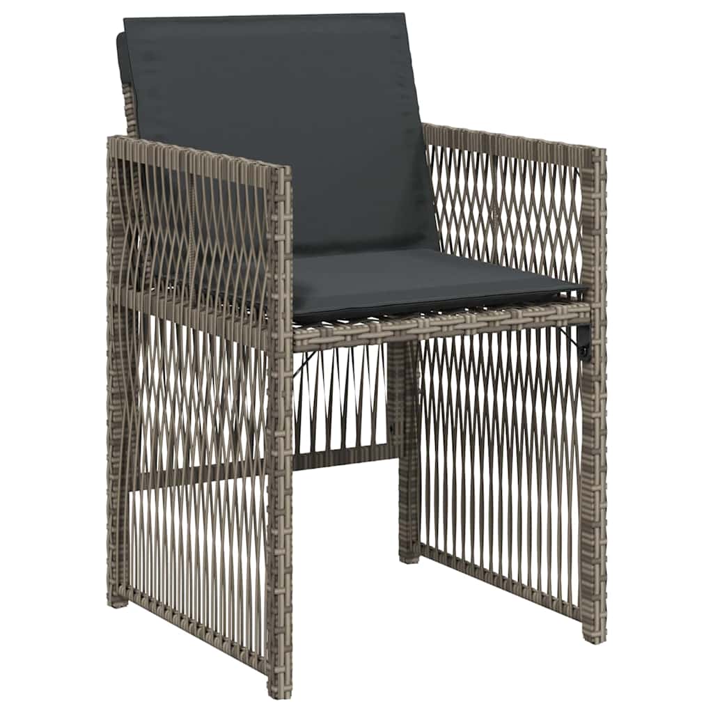 Garden Dining Set 5 pcs Grey Poly rattan