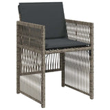 Garden Dining Set 5 pcs Grey Poly rattan