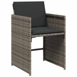 Garden Dining Set 5 pcs Grey Poly Rattan