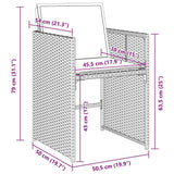 Garden Dining Set 9 pcs Beige Poly Rattan