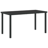 Garden Dining Set 5 pcs Black Poly Rattan