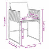 Garden Dining Set 9 pcs Grey Poly Rattan