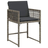 Garden Dining Set 5 pcs Grey Poly Rattan