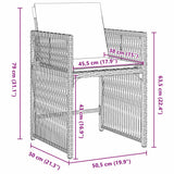 Garden Dining Set 5 pcs Brown Poly Rattan