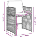 Garden Dining Set 9 pcs Light Grey Poly Rattan