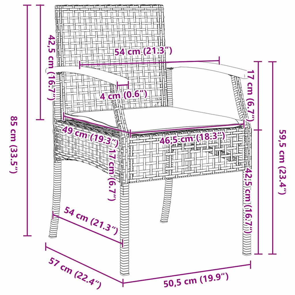 Garden Dining Set 5 pcs Black Poly Rattan