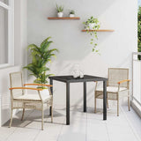 Garden Dining Set 3 pcs Beige Poly Rattan