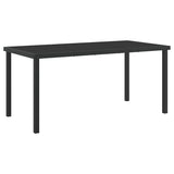 Garden Dining Set 7 pcs Black Poly Rattan