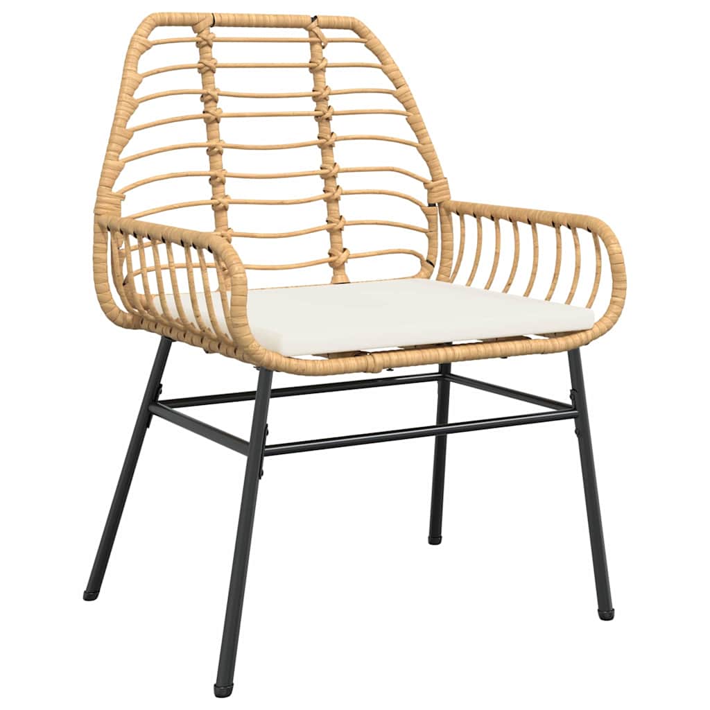 Garden Dining Set 5 pcs Brown Poly Rattan