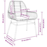 Garden Dining Set 5 pcs Brown Poly Rattan