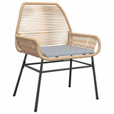 Garden Dining Set 5 pcs Brown Poly Rattan