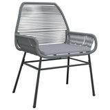Garden Dining Set 5 pcs Grey Poly Rattan