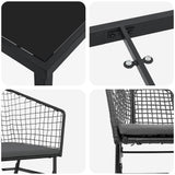 Garden Dining Set 5 pcs Black Poly Rattan