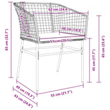 Garden Dining Set 5 pcs Brown Poly Rattan