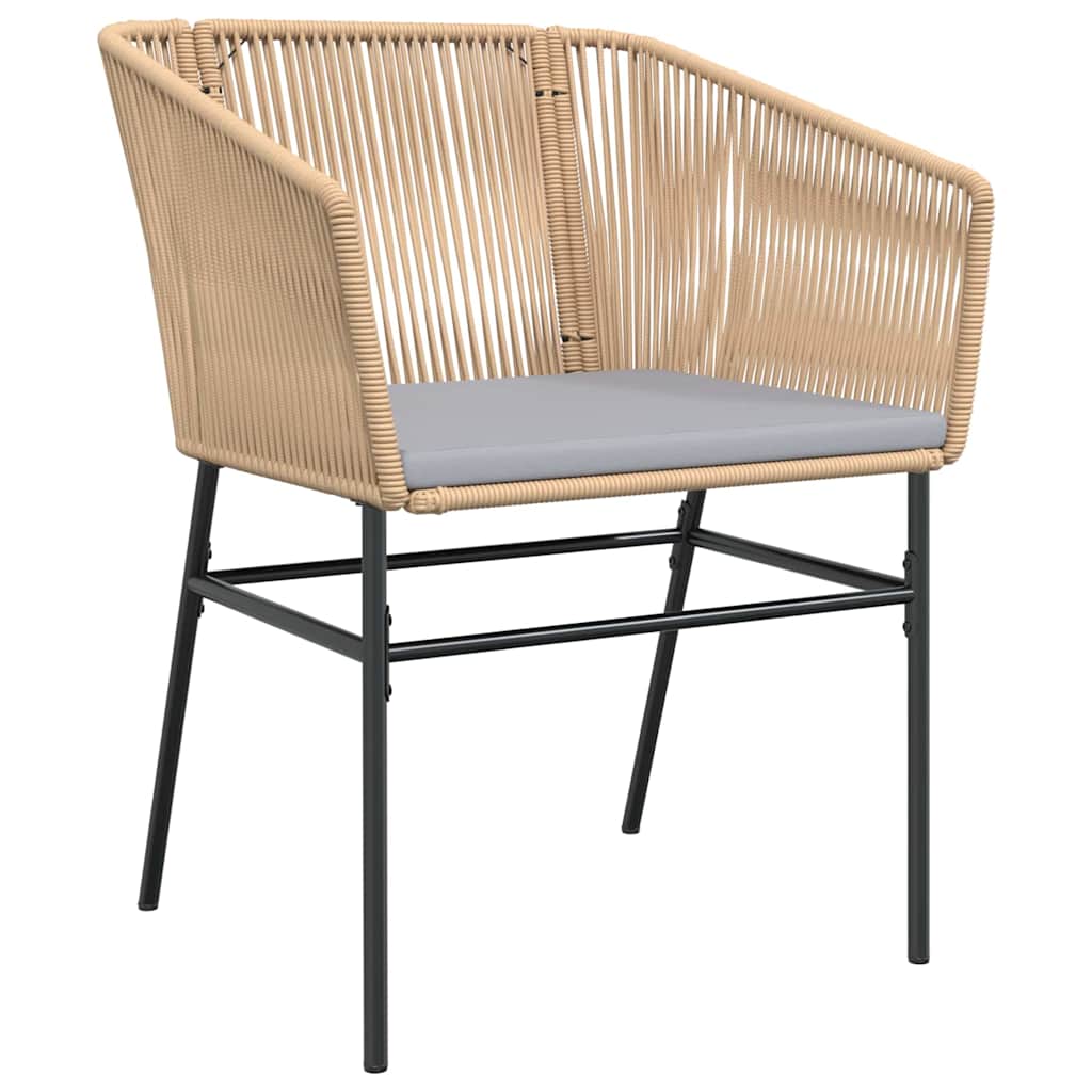 Garden Dining Set 5 pcs Brown Poly rattan