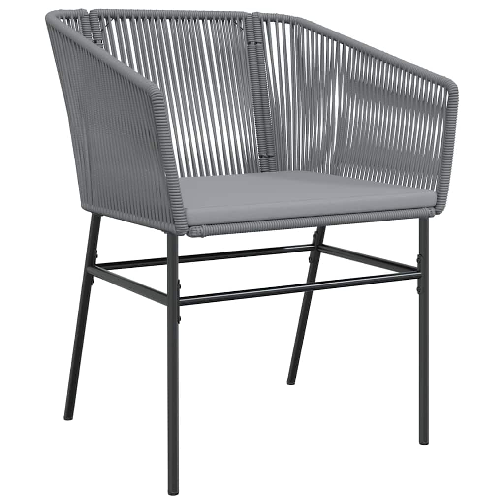 Garden Dining Set 5 pcs Grey Poly rattan