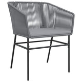 Garden Dining Set 5 pcs Grey Poly rattan