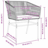 Garden Dining Set 5 pcs Grey Poly rattan