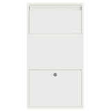 Parcel Drop Box with Storage White 44 x 22 x 82 cm Steel