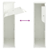 Parcel Drop Box with Storage White 44 x 22 x 82 cm Steel