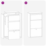Parcel Drop Box with Storage Anthracite 44 x 22 x 82 cm Steel