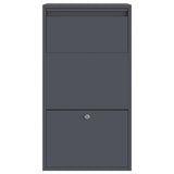 Parcel Drop Box with Storage Anthracite 44 x 22 x 82 cm Steel
