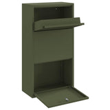 Parcel Drop Box with Storage Olive Green 44 x 22 x 82 cm Steel