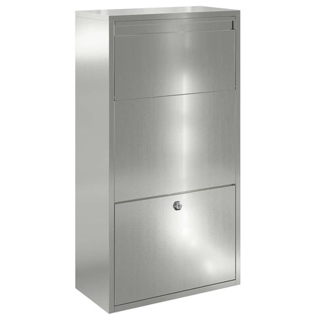 Parcel Drop Box Silver 44 x 22 x 82 cm Galvanised Steel