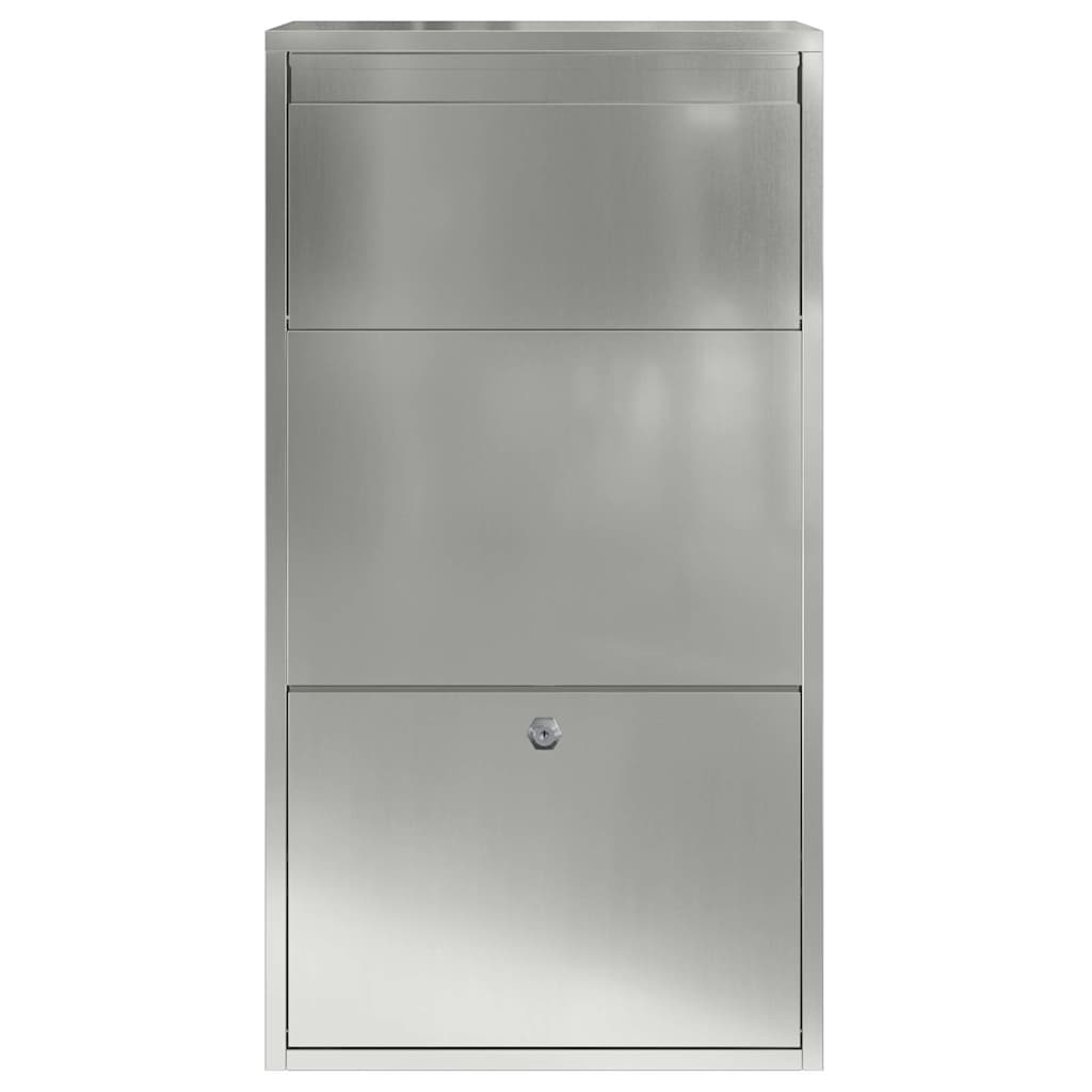 Parcel Drop Box Silver 44 x 22 x 82 cm Galvanised Steel