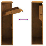 Parcel Drop Box with Storage Brown 44 x 22 x 82 cm Steel